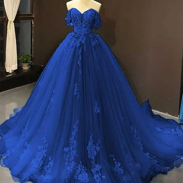 2025 Off the Shoulder Lace Appliques Purple Prom Dresses Sweet 16 Dresses
