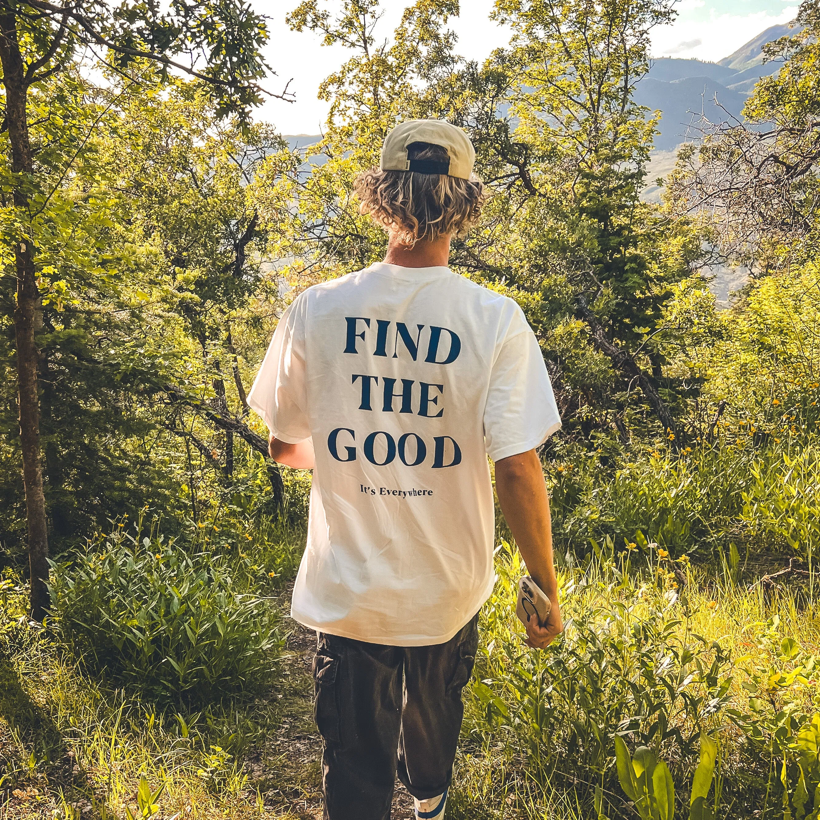 3 Simple Words Embroidered Tee - White
