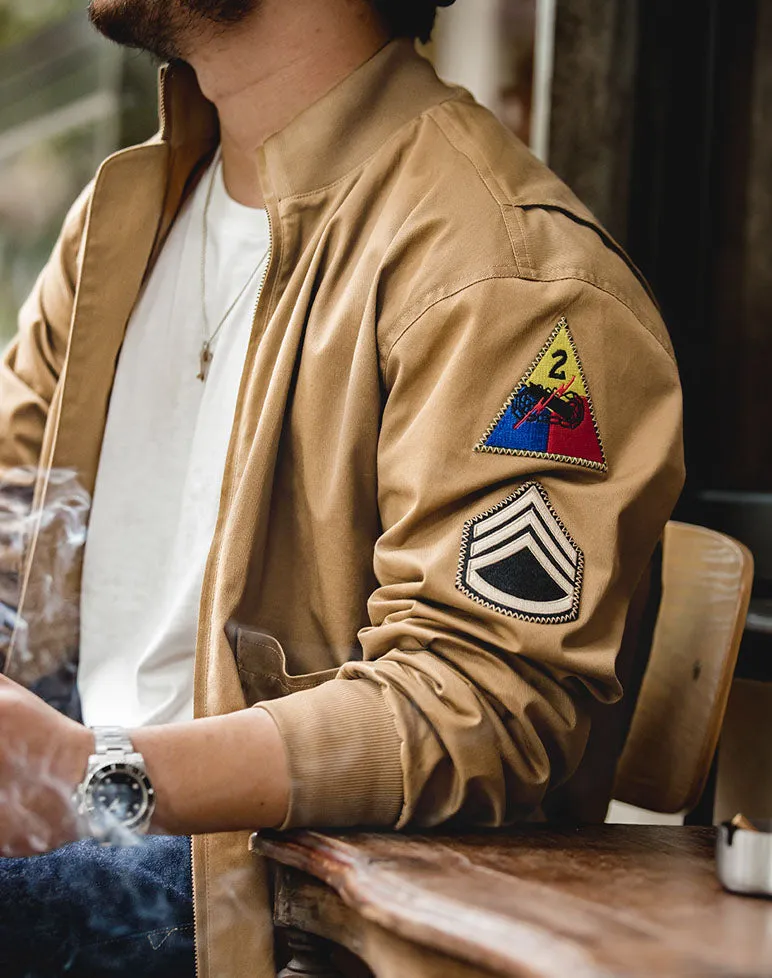 American Retro World War II Fury Tank Army Edition Men's Coat