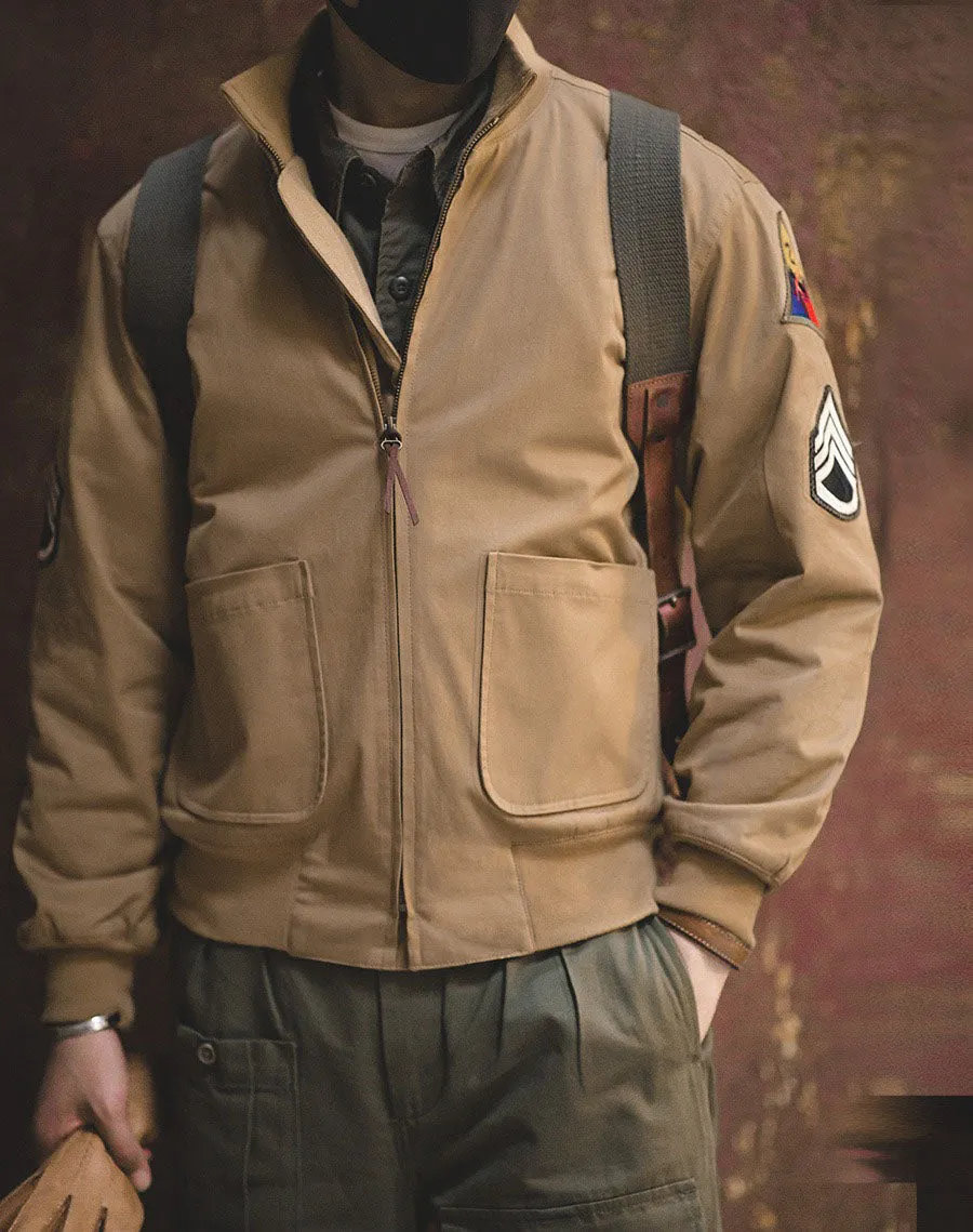 American Retro World War II Fury Tank Army Edition Men's Coat