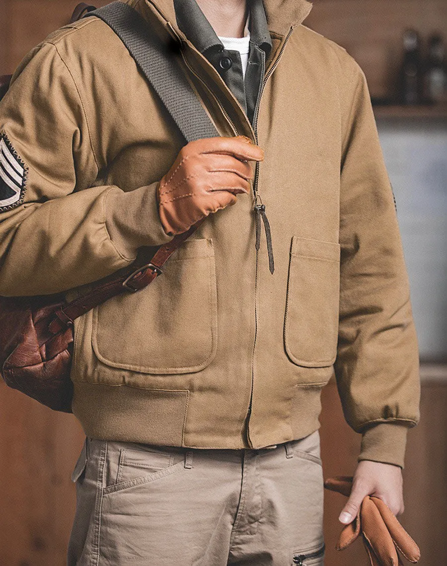 American Retro World War II Fury Tank Army Edition Men's Coat