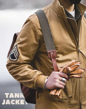 American Retro World War II Fury Tank Army Edition Men's Coat