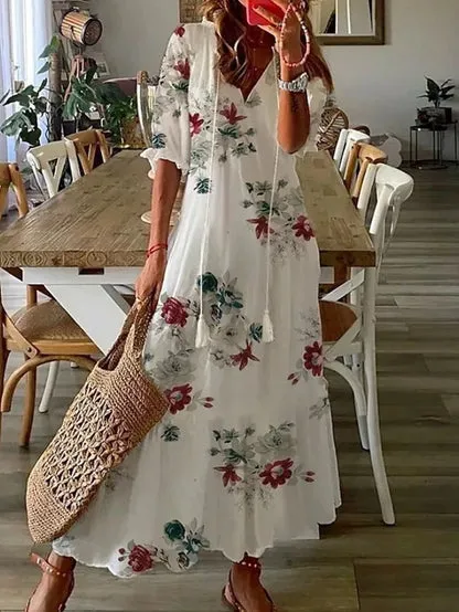 Ava™ Elegant Boho Dress with Tummy Coverage