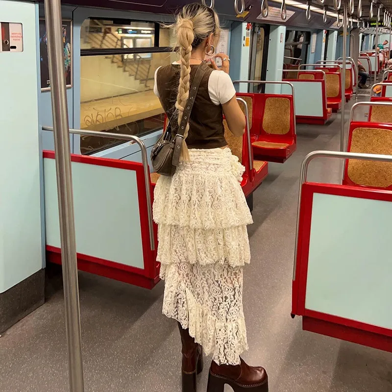 Azula Lace Ruffle Skirt