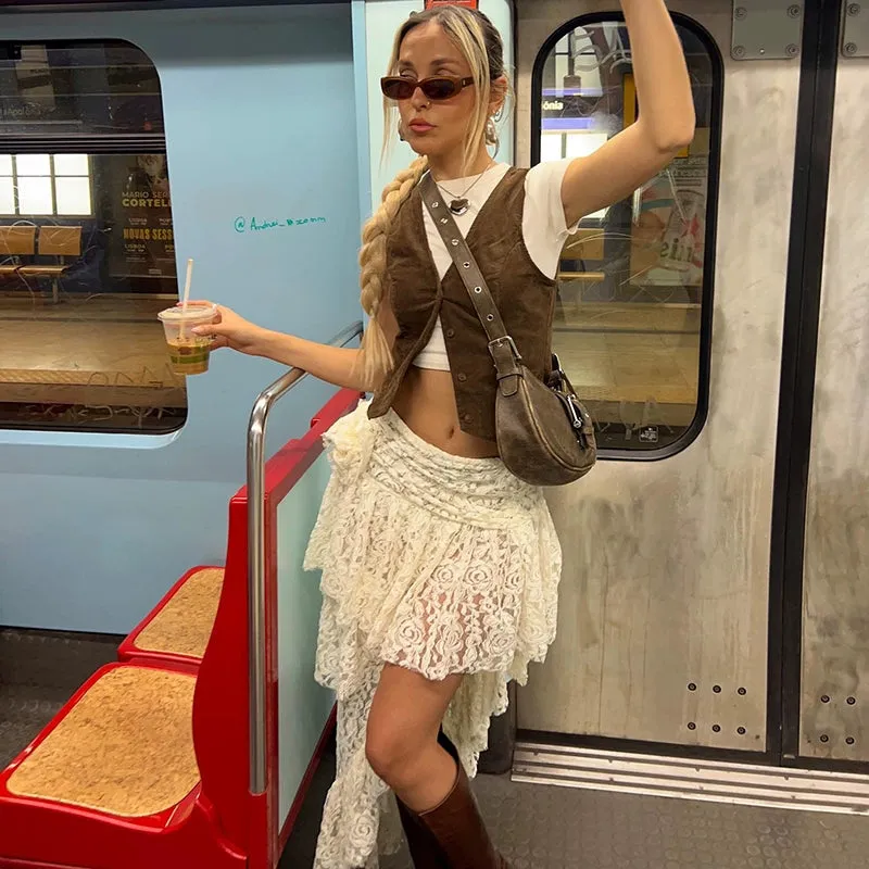 Azula Lace Ruffle Skirt