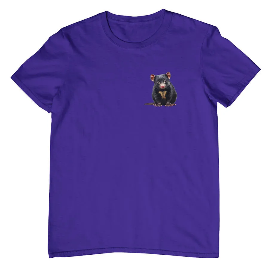 Baby Tasmanian Devil Left Chest Logo Adults T-Shirt (Various Colours)
