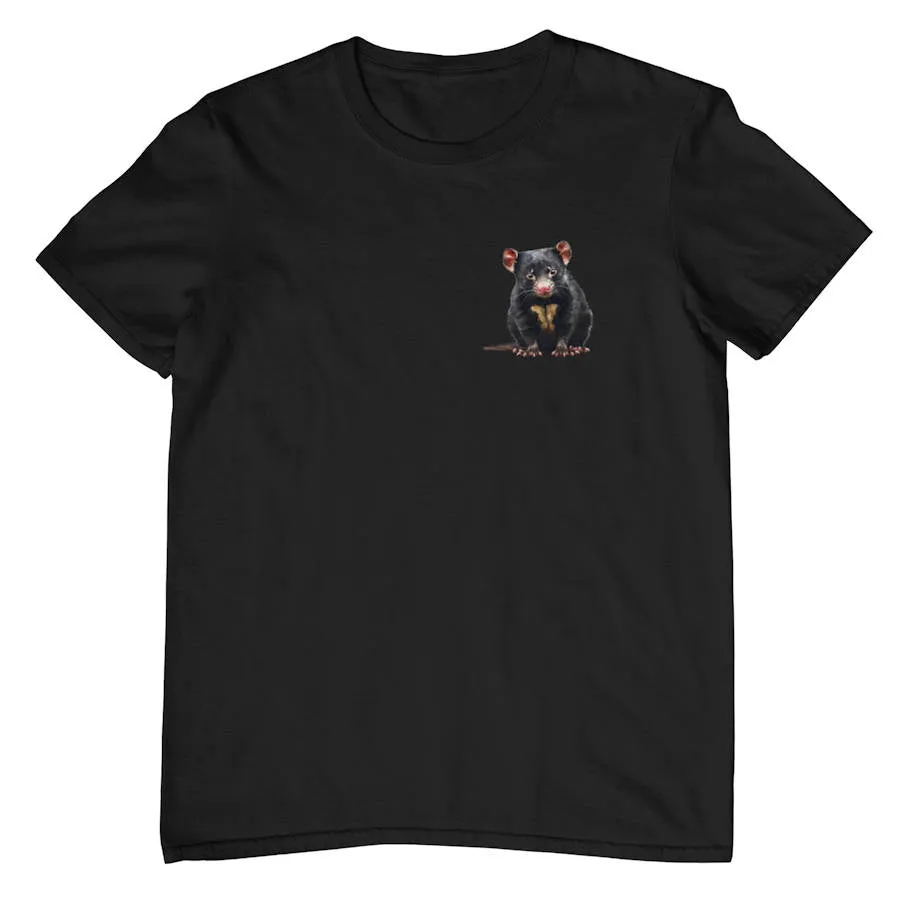 Baby Tasmanian Devil Left Chest Logo Adults T-Shirt (Various Colours)