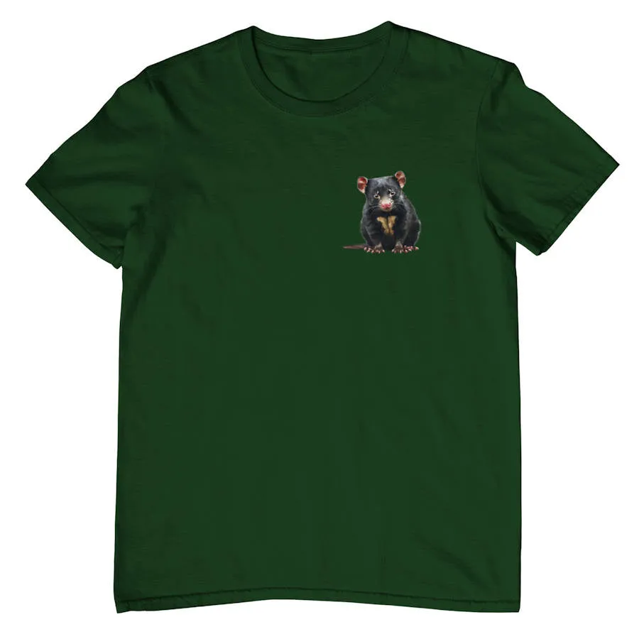 Baby Tasmanian Devil Left Chest Logo Adults T-Shirt (Various Colours)