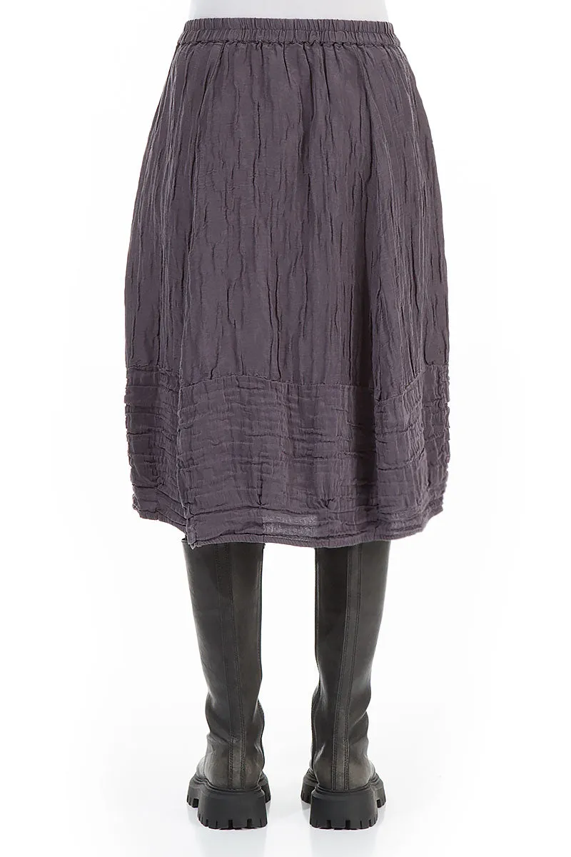 Balloon Vintage Violet Crinkled Silk Linen Skirt