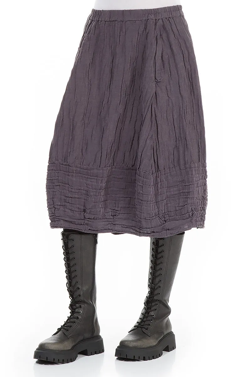 Balloon Vintage Violet Crinkled Silk Linen Skirt