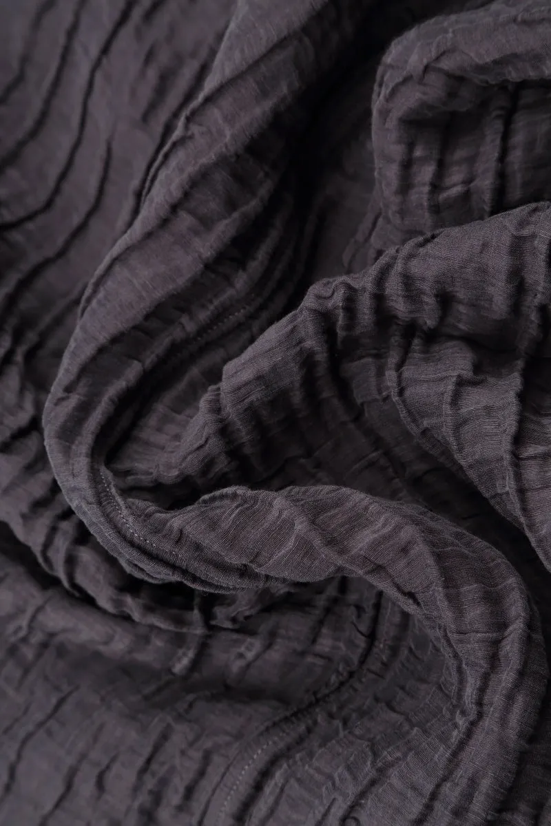 Balloon Vintage Violet Crinkled Silk Linen Skirt