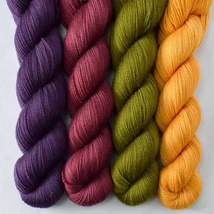 Black Cherry, Moss, Sagrada, Turmeric - Yummy 2-Ply Quartet