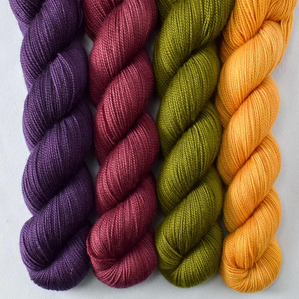 Black Cherry, Moss, Sagrada, Turmeric - Yummy 2-Ply Quartet