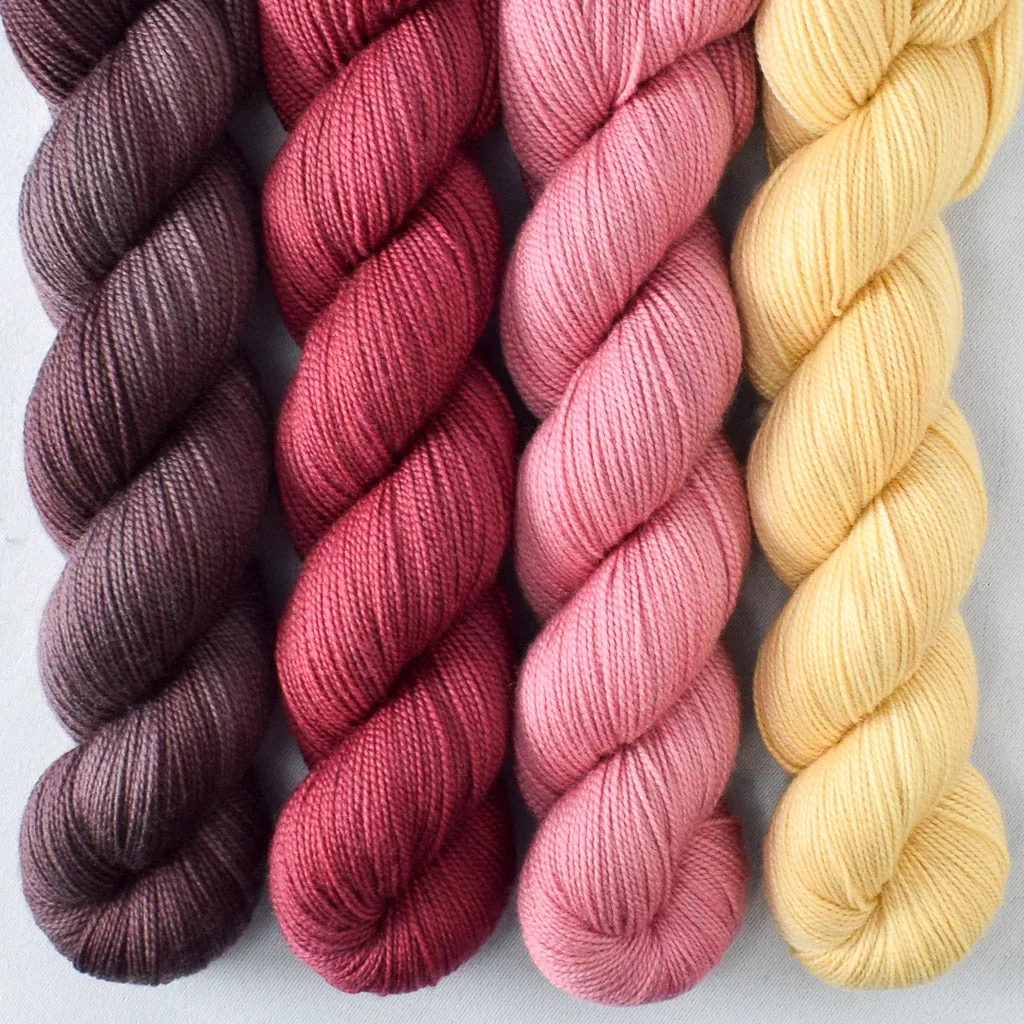 Black Salt, Embellish, Smooch, Wheaten - Yummy 2-Ply Quartet