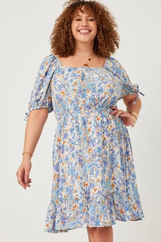 Blue Floral Spring Dress