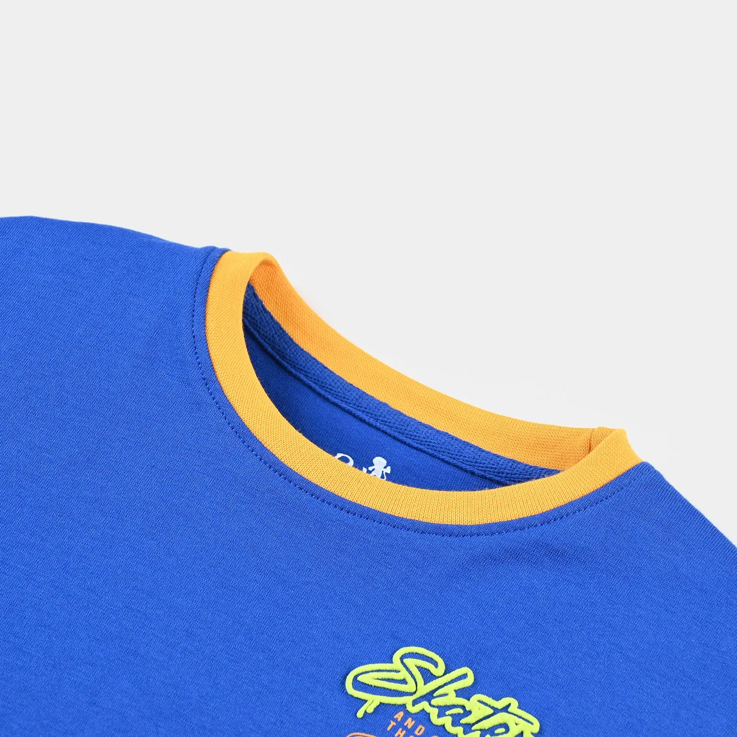 Boys Cotton Jersey T-Shirt F/S Skaters-C.Blue