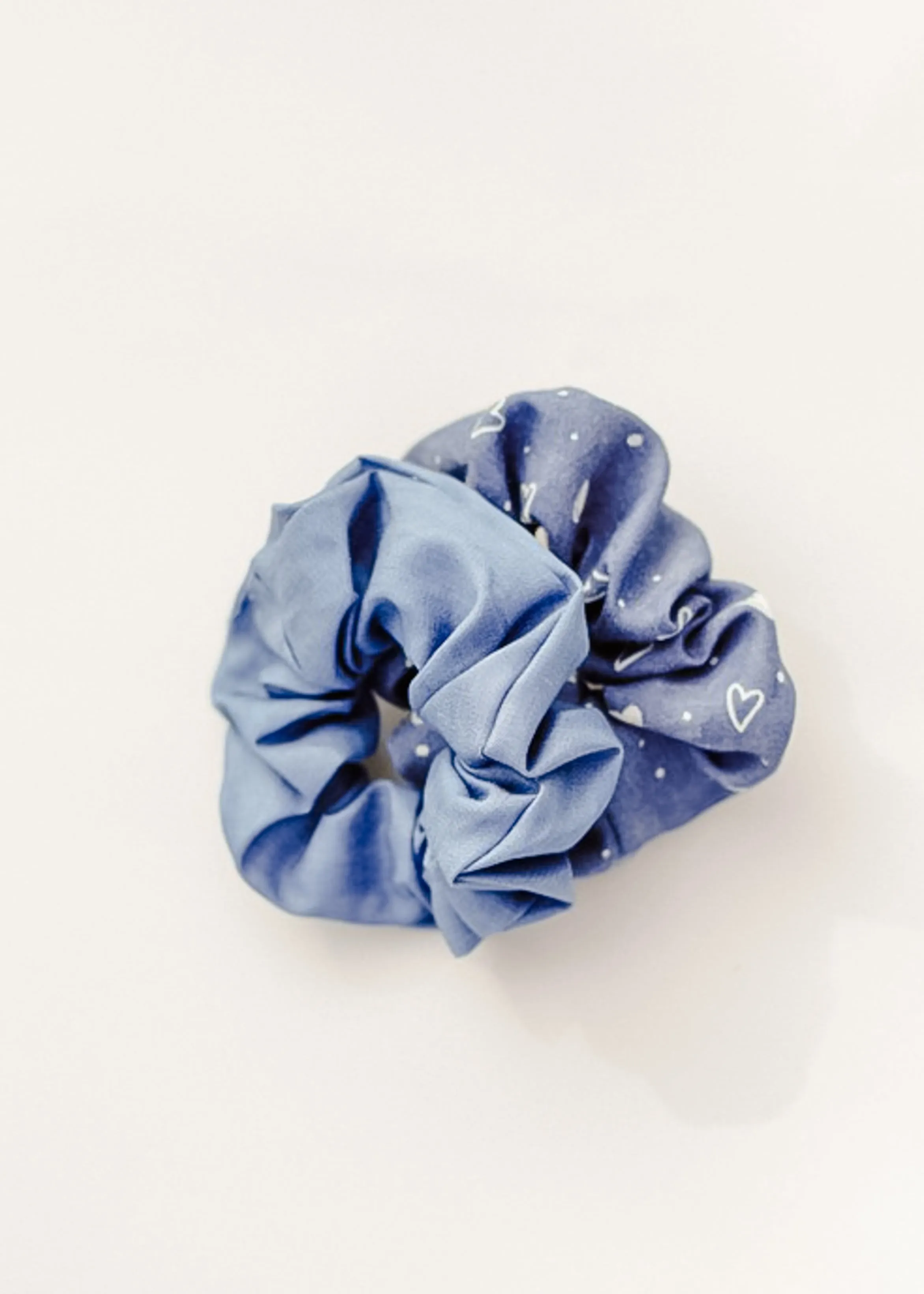 Chambray Heart Scrunchie Set