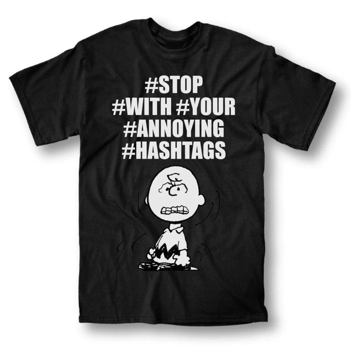 Charlie Brown #Hashtags T-Shirt Tee