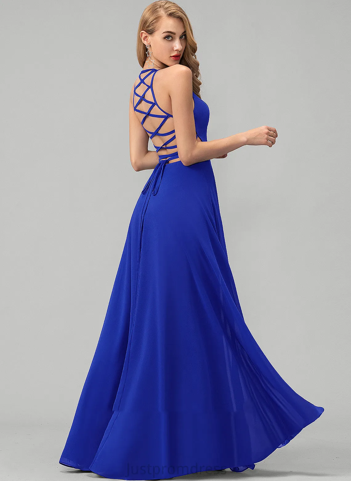 Chiffon Dresses Neck Round Formal Dresses Chanel A-line
