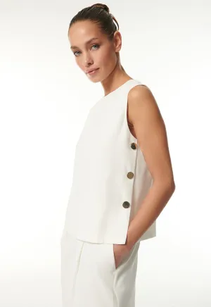 Choice Top With Metal Button Accessory Offwhite