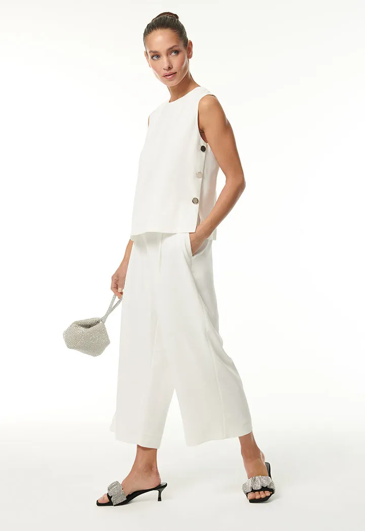 Choice Top With Metal Button Accessory Offwhite