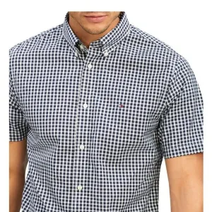Classic Gingham Short Sleeve Shirt - Desert Sky & White