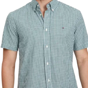 Classic Gingham Short Sleeve Shirt - Steel Sea & White