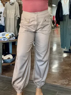 Coated Cargo Pants