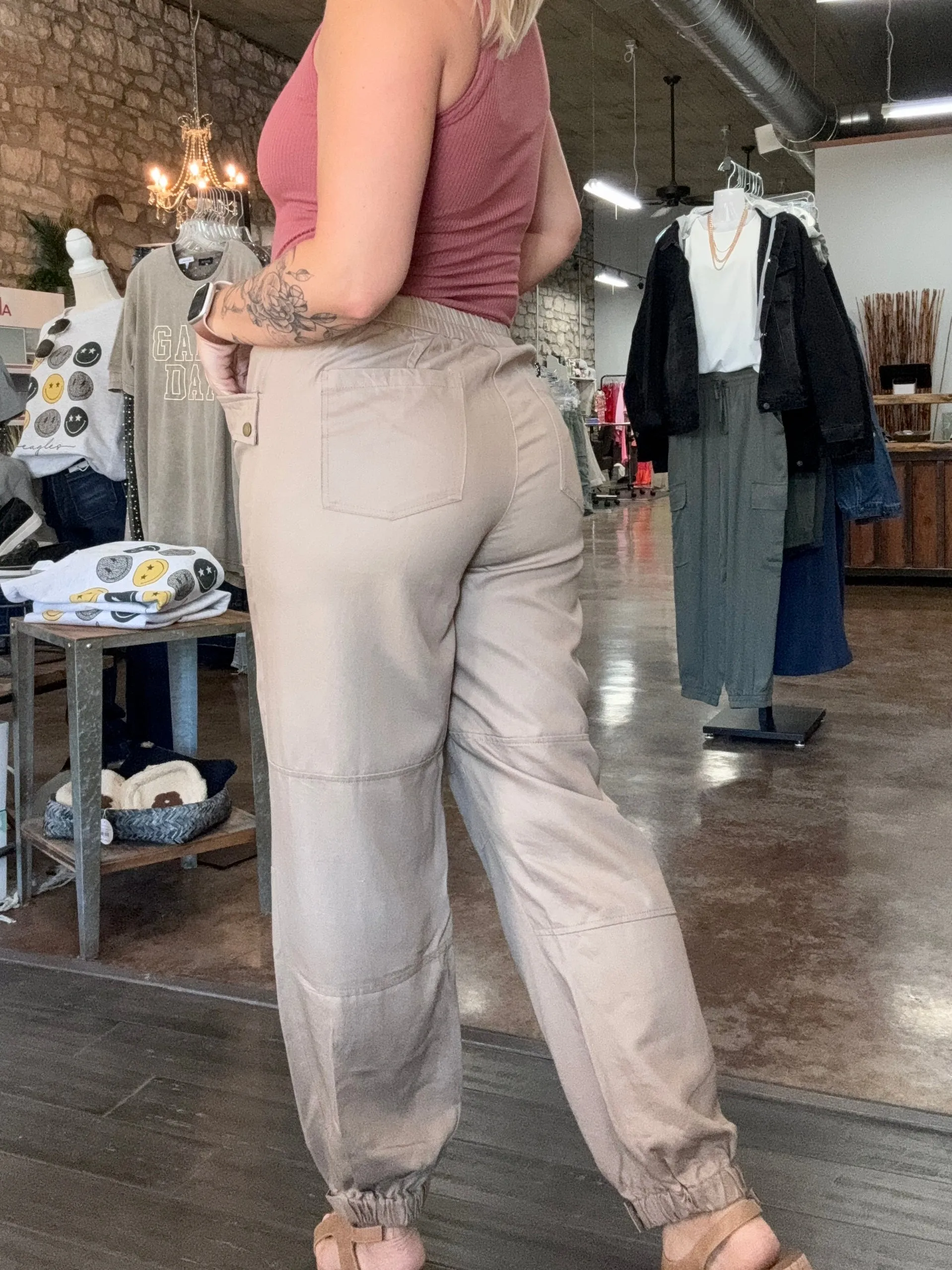 Coated Cargo Pants