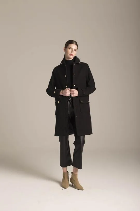 Deluc Zelda Black Straight Coat