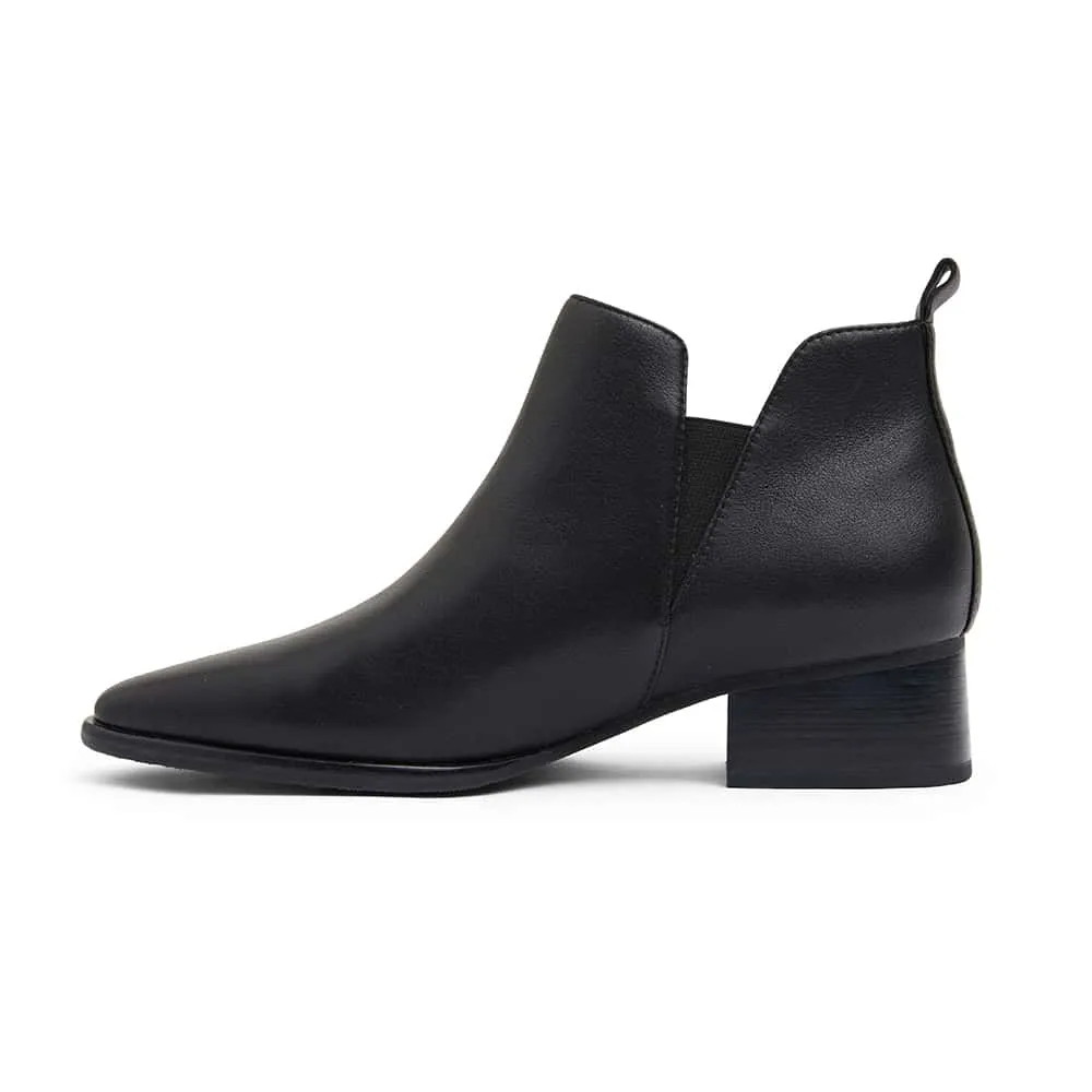 Demi Boot in Black Leather