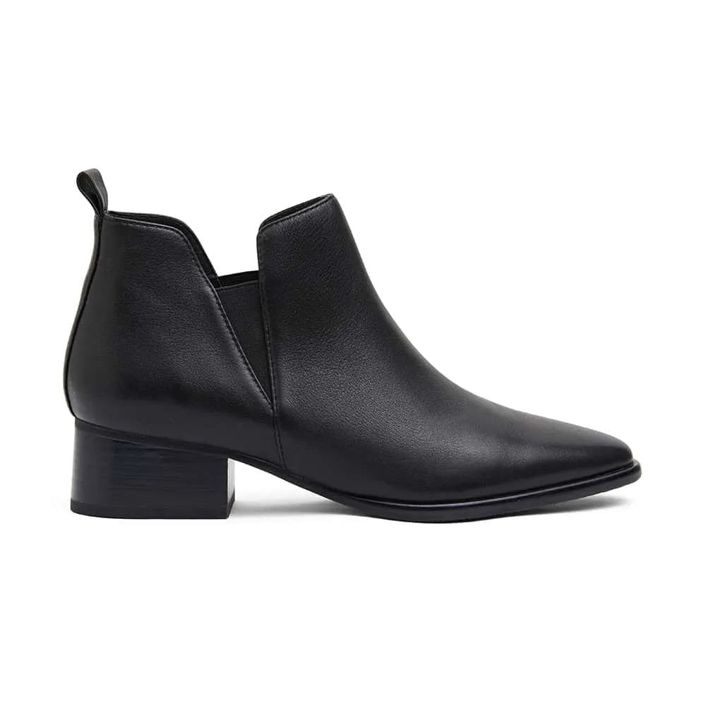 Demi Boot in Black Leather