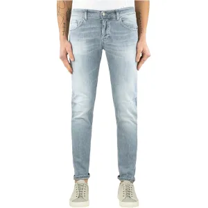 Dondup Sleek Gray Slim Fit Designer Jeans