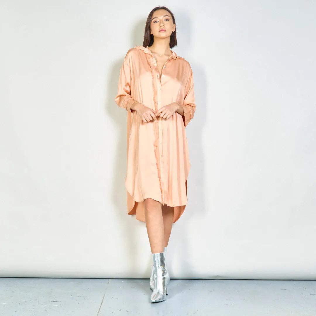 Elegant midi button-down shirt dress wholesale