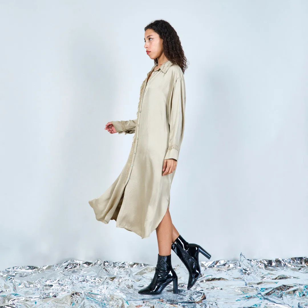 Elegant midi button-down shirt dress wholesale