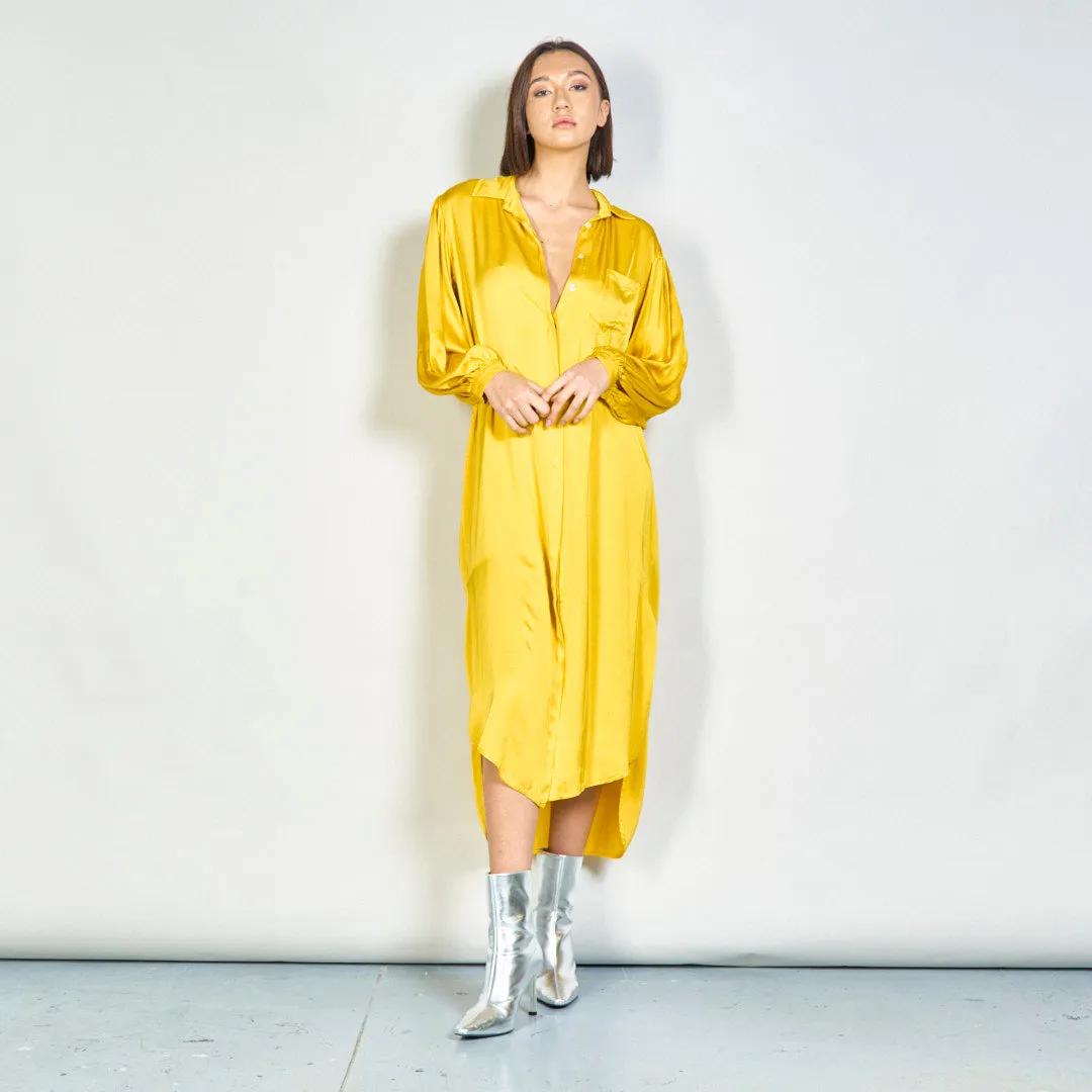 Elegant midi button-down shirt dress wholesale