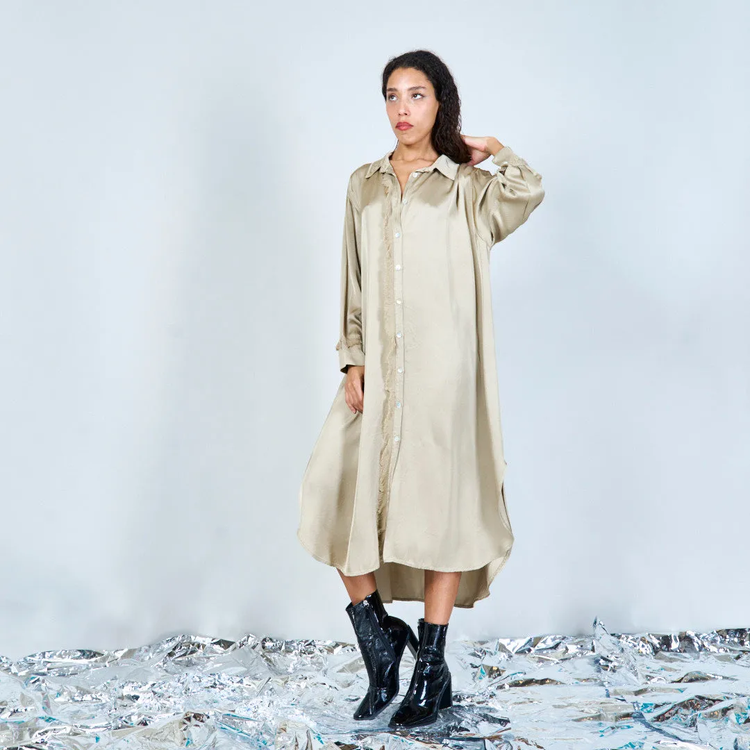Elegant midi button-down shirt dress wholesale