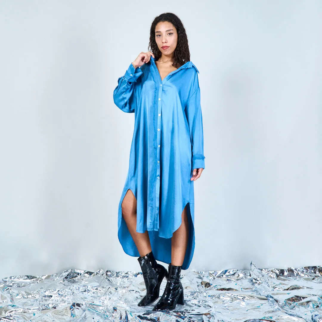 Elegant midi button-down shirt dress wholesale