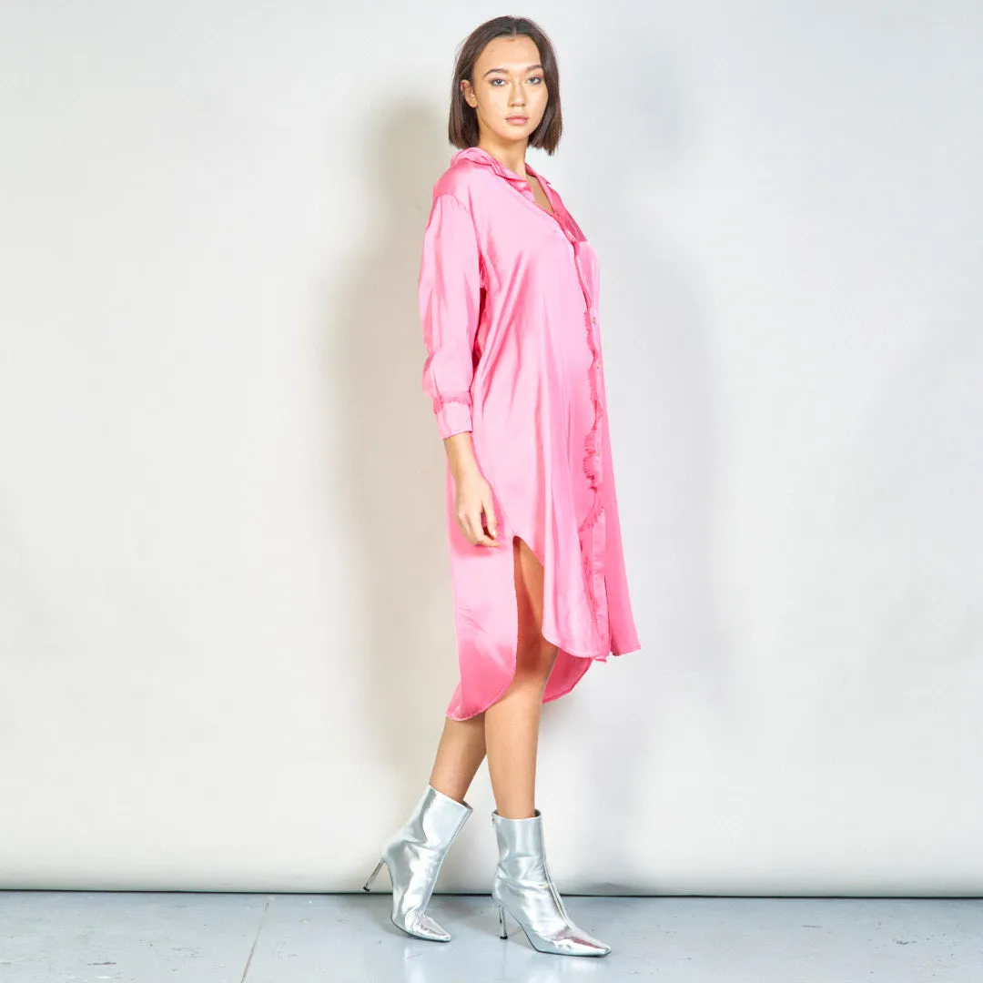 Elegant midi button-down shirt dress wholesale