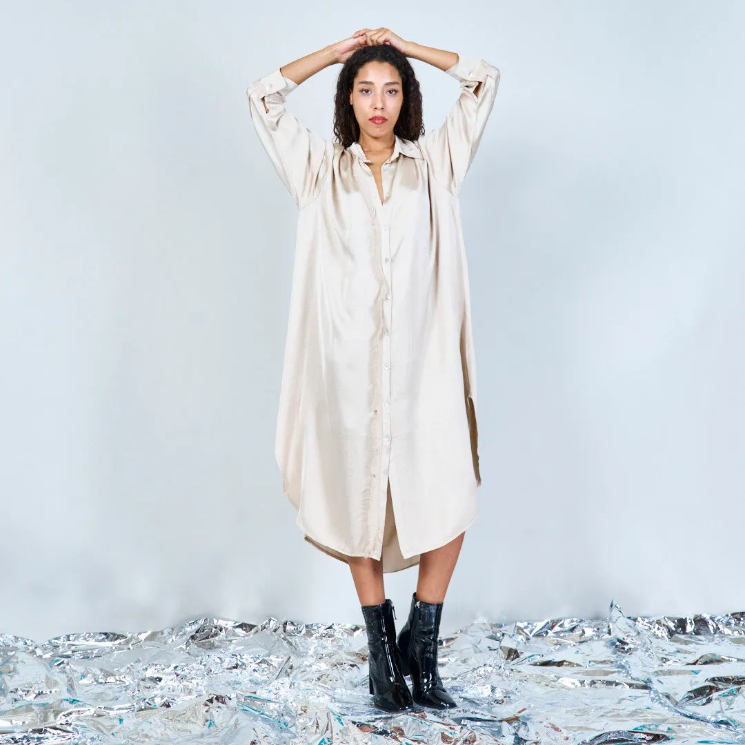 Elegant midi button-down shirt dress wholesale
