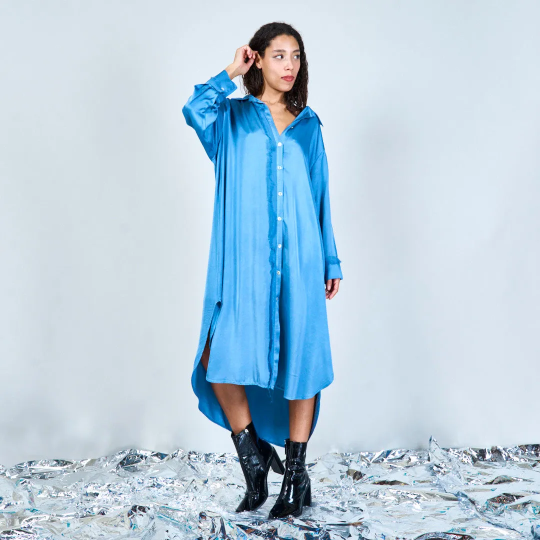 Elegant midi button-down shirt dress wholesale