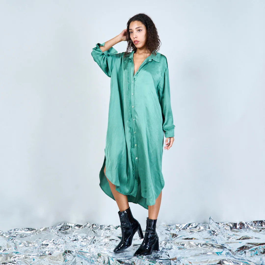 Elegant midi button-down shirt dress wholesale