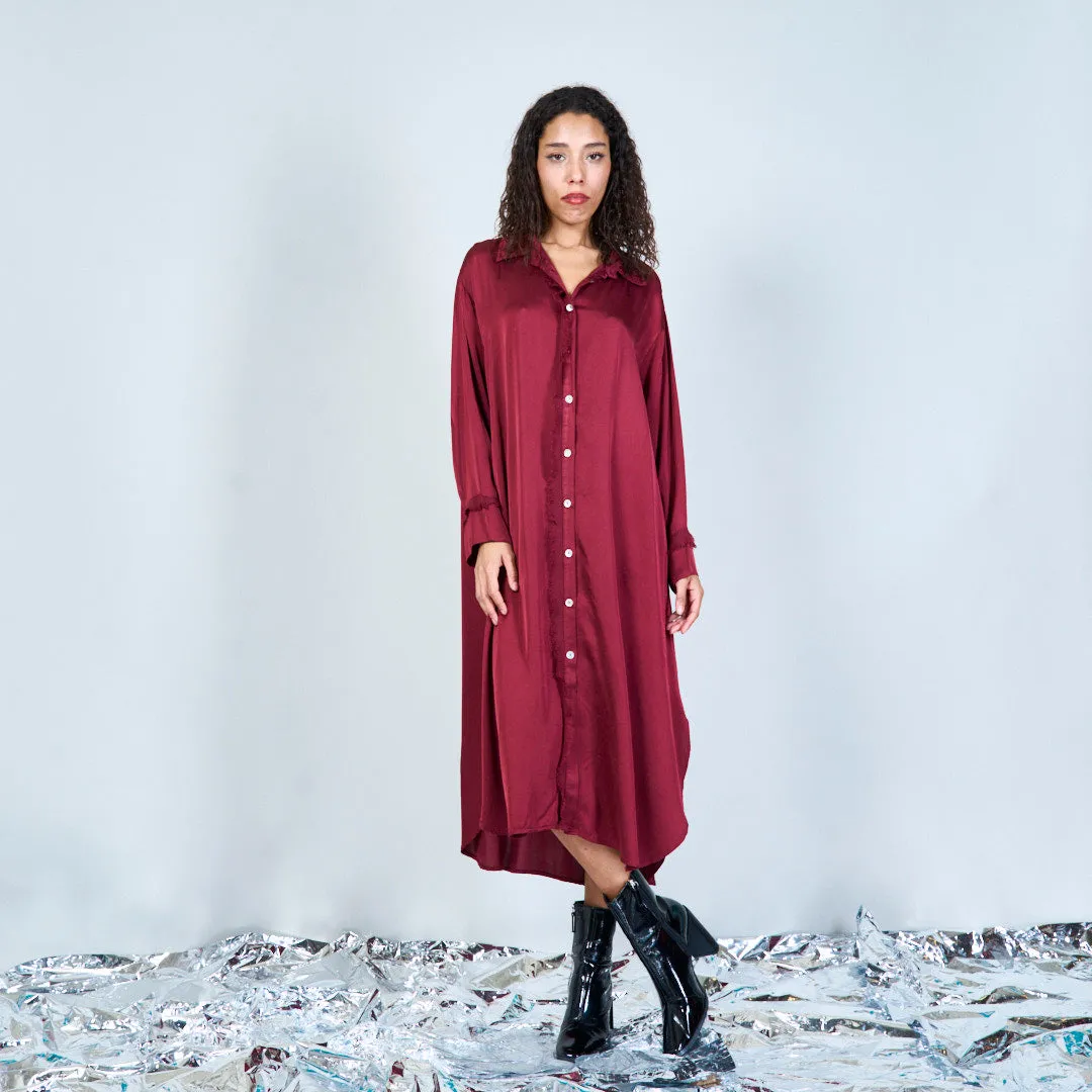 Elegant midi button-down shirt dress wholesale