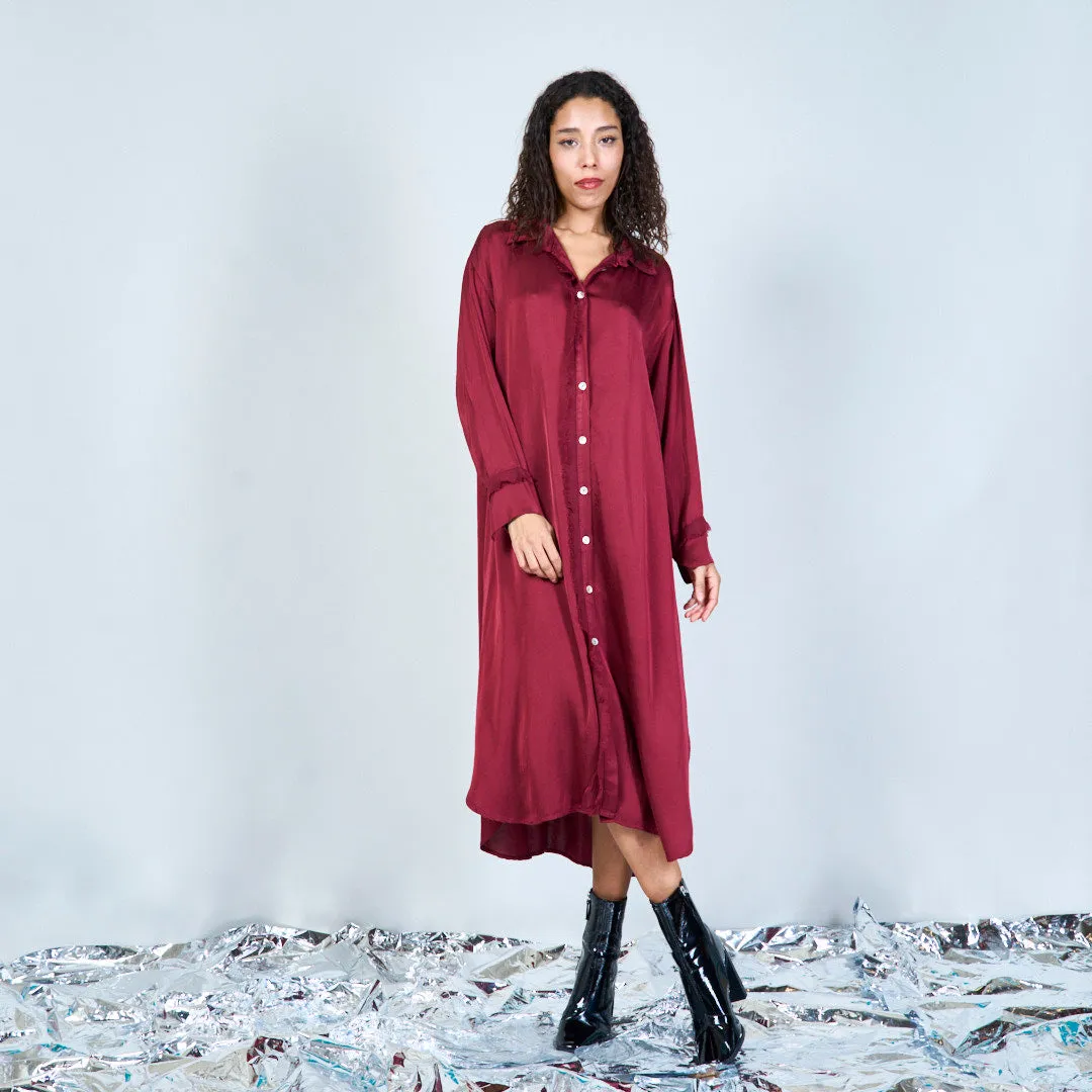 Elegant midi button-down shirt dress wholesale