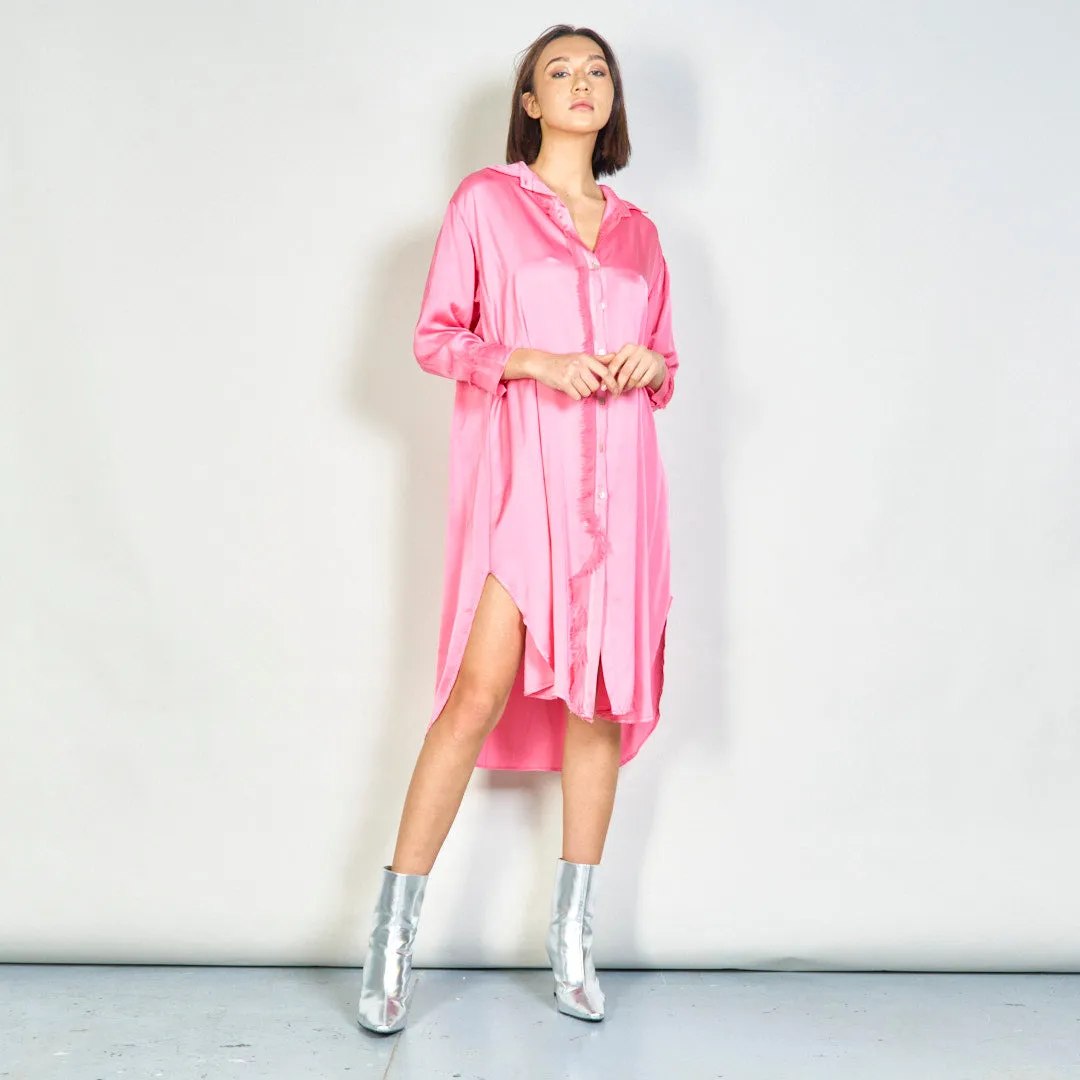 Elegant midi button-down shirt dress wholesale