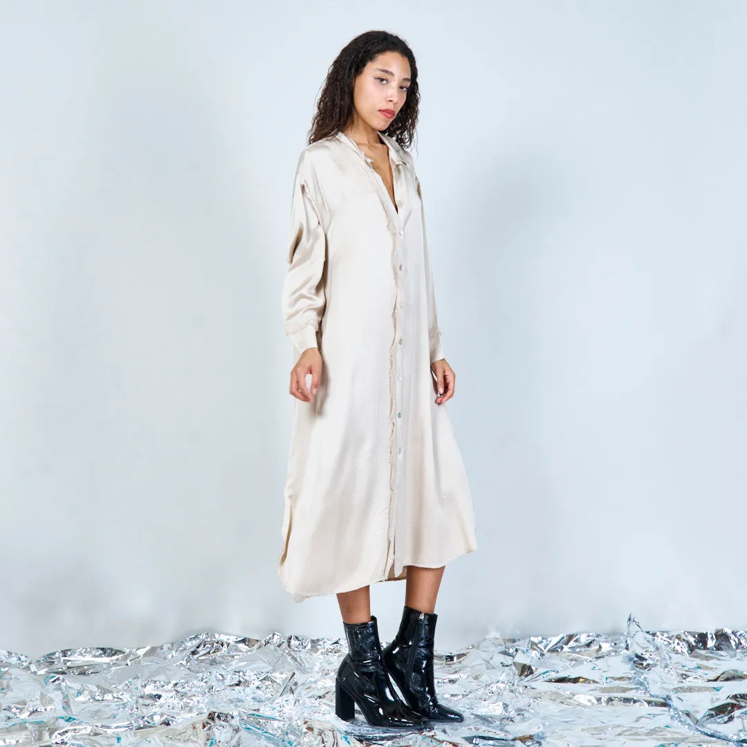 Elegant midi button-down shirt dress wholesale