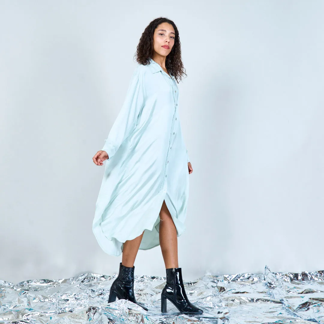 Elegant midi button-down shirt dress wholesale