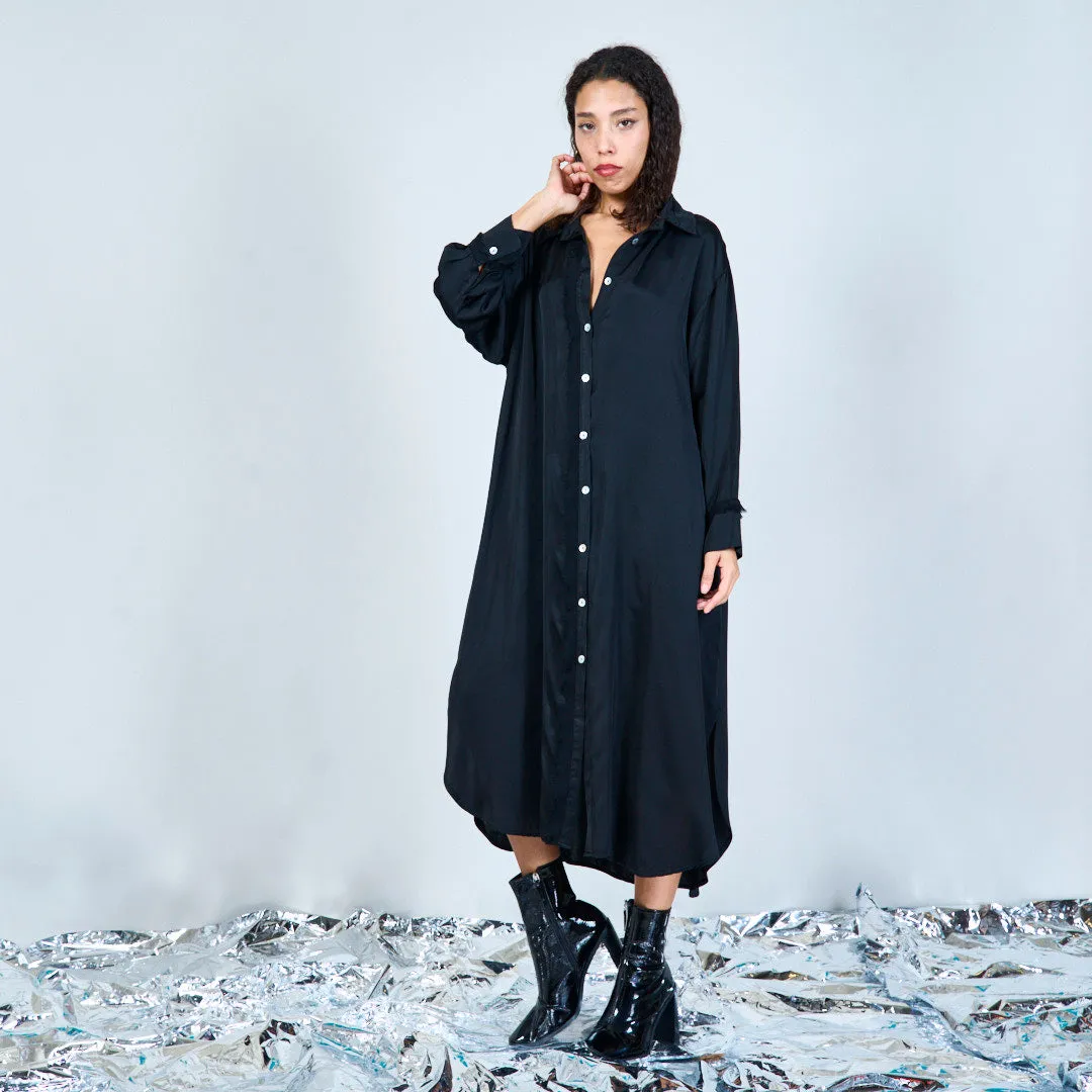 Elegant midi button-down shirt dress wholesale