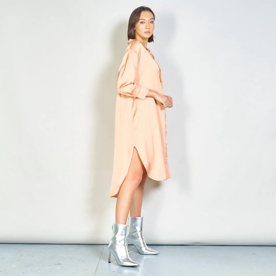 Elegant midi button-down shirt dress wholesale