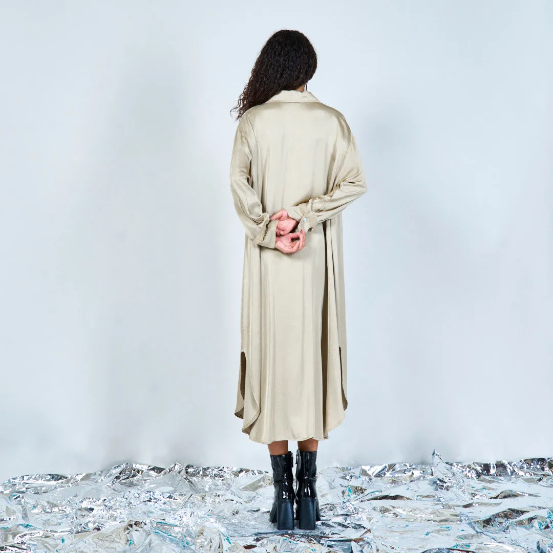 Elegant midi button-down shirt dress wholesale